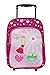 Idena 22047 - Rucksack Trolley mit 2 Rollen für Kinder, pink mit Prinzessinnen Motiv, als Handgepäckskoffer, Schultrolley und Kinderrucksack, ca. 40 x 28 x 17 cm