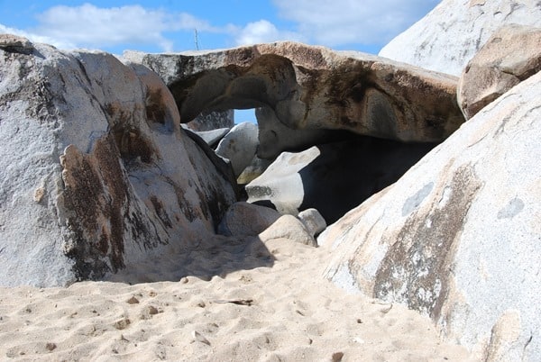 Felsen am Strand The Baths Virgin Gorda British Virgin Islands