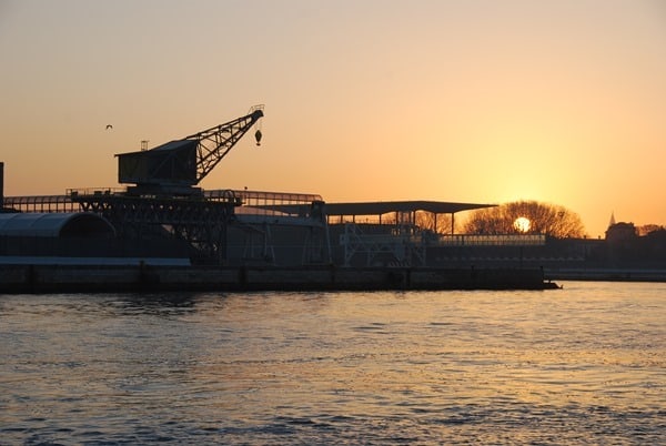 Sonnenaufgang Hafen Venedig Italien