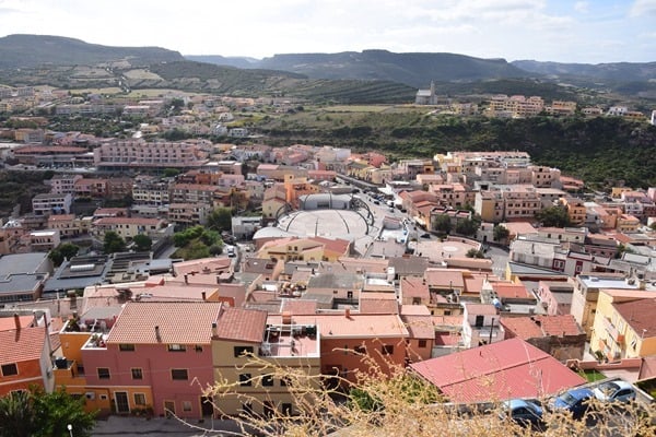 Castelsardo Sardinien Ausblick Stadt Marktplatz Italien