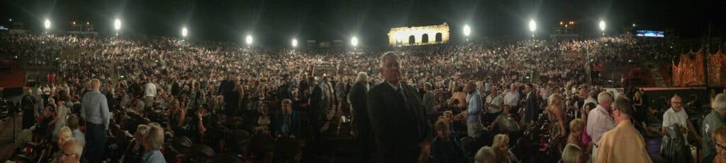 Panorama Innenraum Oper Arena di Verona Italien