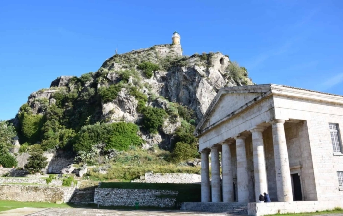 000 Kreuzfahrt oestliches Mittelmeer Alte venezianische Festung Korfu Stadt Griechenland