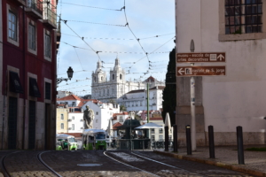 Aufgang Castelo de Sao Jorge Lissabon Portugal AIDA Kreuzfahrt