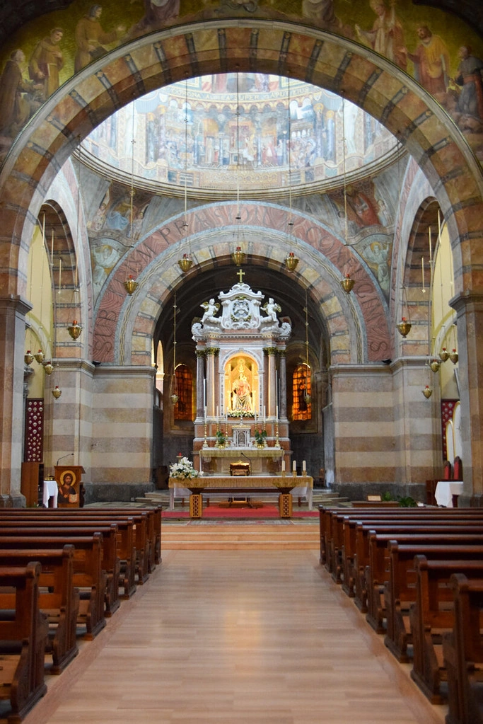 Innenraum Wallfahrtskirche Beata Vergine Maria Barbana Grado Friaul-Julisch Venetien Italien