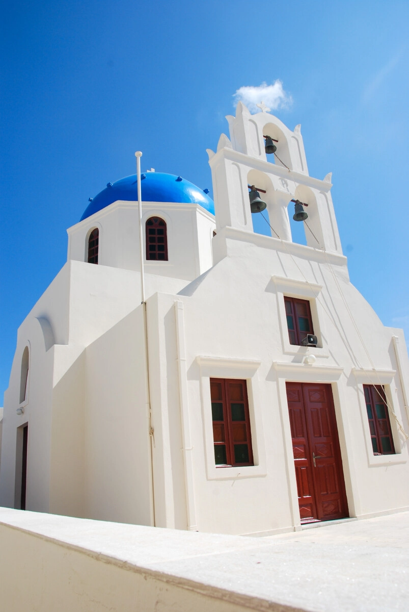 Kirche Panagia Akathistos Hymn Oia Santorini Sehenswürdigkeiten Kykladen Griechenland Kirche Panagia Akathistos Hymn Oia Santorini Sehenswürdigkeiten Kykladen Griechenland