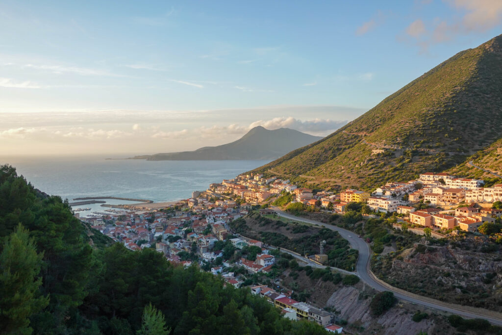 Sonneungtergang Buggeru Sardinien Italien